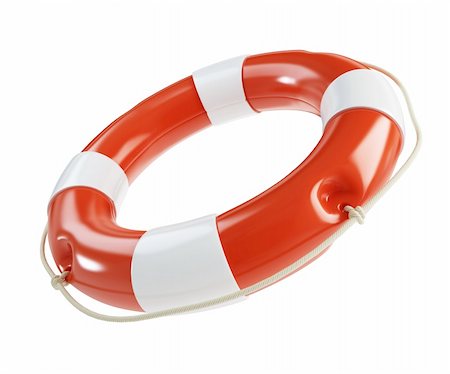 simsearch:400-06137379,k - Life Buoy isolated on a white background Stockbilder - Microstock & Abonnement, Bildnummer: 400-06137380