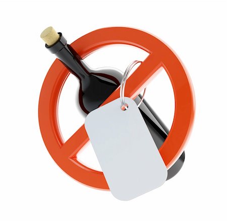 simsearch:400-06137312,k - No alcohol sign on a white background Foto de stock - Super Valor sin royalties y Suscripción, Código: 400-06137383