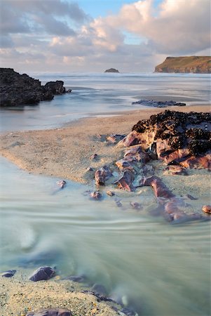 swellphotography (artist) - Cornish dusk seascape, North Cornwall. Foto de stock - Royalty-Free Super Valor e Assinatura, Número: 400-06137615