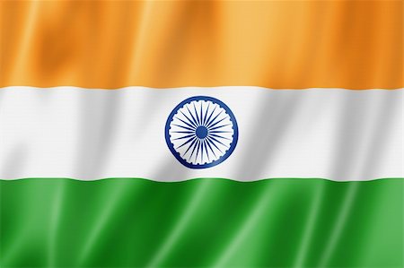 India flag, three dimensional render, satin texture Stock Photo - Budget Royalty-Free & Subscription, Code: 400-06137627