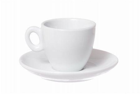 swellphotography (artist) - One isolated cup and saucer on white background. Foto de stock - Royalty-Free Super Valor e Assinatura, Número: 400-06137672