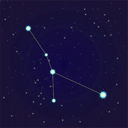 star signs sky - Constellation of  Cancer on night starry sky Stock Photo - Budget Royalty-Free & Subscription, Code: 400-06137815