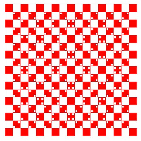 illusion of volume in red and white squares Stock Photo - Budget Royalty-Free & Subscription, Code: 400-06138249