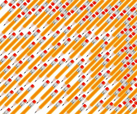 simsearch:400-05289294,k - Set of Pencils on white background. Foto de stock - Super Valor sin royalties y Suscripción, Código: 400-06138259