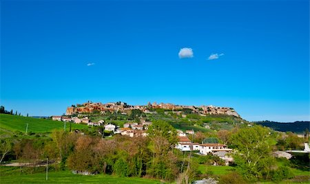 Medieval Town Orvieto over the Tuscany Valley, Italy Stock Photo - Budget Royalty-Free & Subscription, Code: 400-06138594