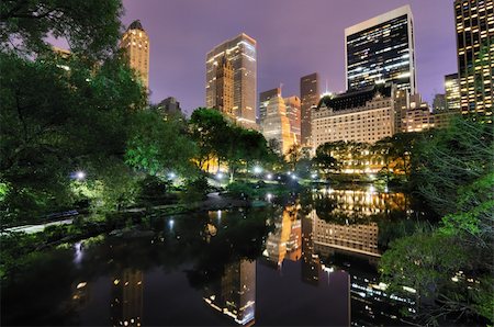 Summertime in New York City's Central Park at night Stock Photo - Budget Royalty-Free & Subscription, Code: 400-06138909