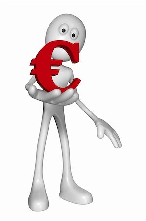 simsearch:400-06088629,k - white guy with euro symbol - 3d illustration Stock Photo - Budget Royalty-Free & Subscription, Code: 400-06138965