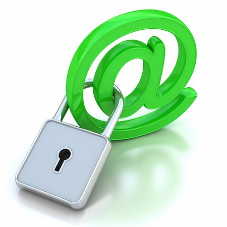 simsearch:700-03613001,k - green AT symbol with a closed padlock Stock Photo - Budget Royalty-Free & Subscription, Code: 400-06139656