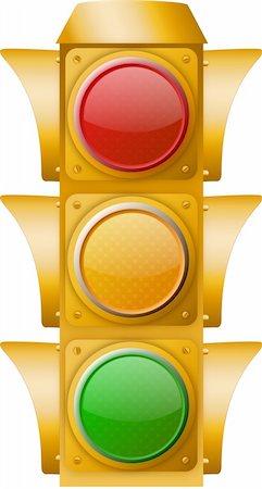 stop sign intersection - Yellow Traffic Light include all ON and OFF positions, named layers, easy to use. Stock Photo - Budget Royalty-Free & Subscription, Code: 400-06139825