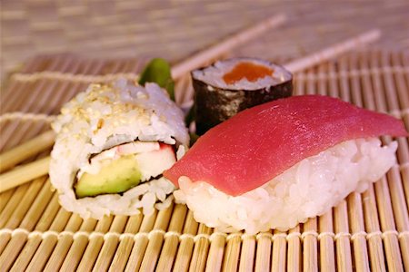 simsearch:400-04292843,k - Sushi and maki Stock Photo - Budget Royalty-Free & Subscription, Code: 400-06130275