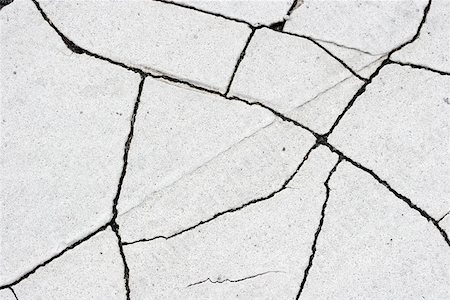 Cracked white paint on asphalt surface. Stock Photo - Budget Royalty-Free & Subscription, Code: 400-06130749