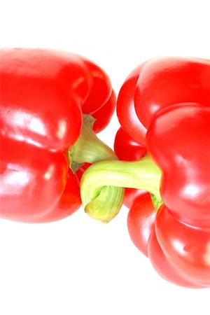 The Stems of Two Red Peppers are Linked. Stock Photo - Budget Royalty-Free & Subscription, Code: 400-06130847
