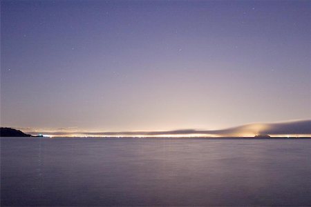 san francisco night - View of the SF Bay with alcatraz by night Foto de stock - Super Valor sin royalties y Suscripción, Código: 400-06131350