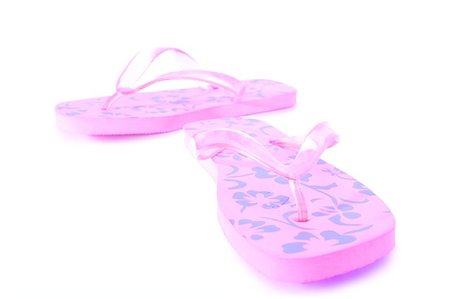 pink flip flops beach - flip flops Stock Photo - Budget Royalty-Free & Subscription, Code: 400-06132636
