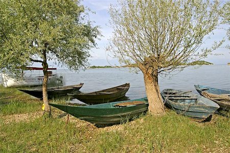 simsearch:400-04935476,k - traditional fishing boats in Skadar lake Fotografie stock - Microstock e Abbonamento, Codice: 400-06132921