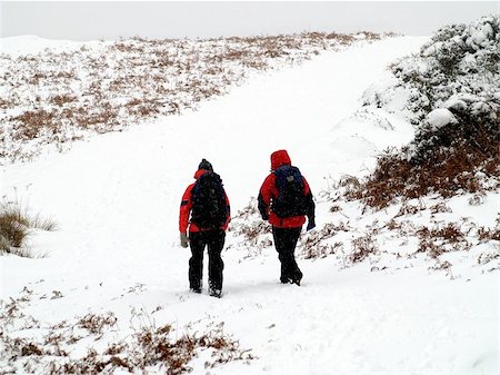 simsearch:400-06132960,k - Two climbers in a snow blizzard on Conwy Mountain, Conwy, Snowdonia, North Wales. Foto de stock - Super Valor sin royalties y Suscripción, Código: 400-06133061