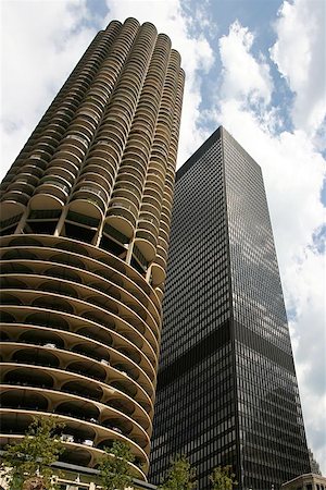 Skyscrapers in downtown Chicago, IL. Canon 20D Foto de stock - Super Valor sin royalties y Suscripción, Código: 400-06133485
