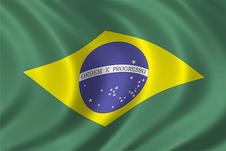 simsearch:400-03994118,k - Flag of Brazil waving in the wind Foto de stock - Super Valor sin royalties y Suscripción, Código: 400-06133935