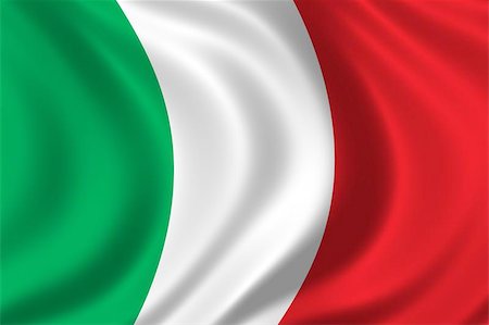 simsearch:400-03994118,k - Flag of Italy waving in the wind Foto de stock - Super Valor sin royalties y Suscripción, Código: 400-06144303