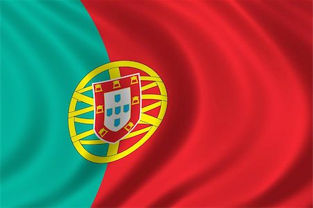 simsearch:400-03994118,k - Flag of Portugal waving in the wind Foto de stock - Super Valor sin royalties y Suscripción, Código: 400-06144599