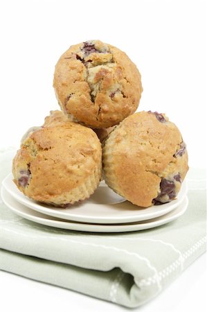 stack of cherry muffins Stockbilder - Microstock & Abonnement, Bildnummer: 400-06140227