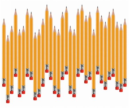 simsearch:400-06138260,k - Set of Pencils on white background. Stock Photo - Budget Royalty-Free & Subscription, Code: 400-06140489