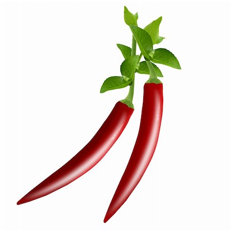 simsearch:400-05732421,k - red hot chili pepper on white background Photographie de stock - Aubaine LD & Abonnement, Code: 400-06140481
