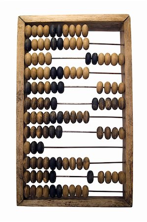 simsearch:400-05682310,k - Old wooden abacus isolated on white background Stockbilder - Microstock & Abonnement, Bildnummer: 400-06140763