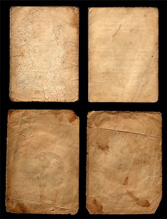 ripped texture - Set of old grunge papers on a black background Stock Photo - Budget Royalty-Free & Subscription, Code: 400-06141010