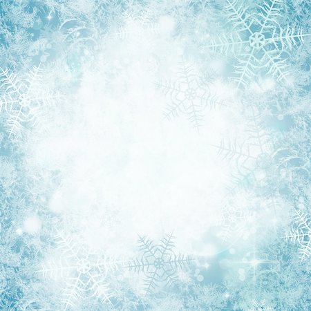 winter abstract background with bokeh lights, snowflakes and stars Stockbilder - Microstock & Abonnement, Bildnummer: 400-06141236