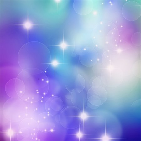 sparkling nights sky - A bright  background with blue, green, violet bokeh effects Stock Photo - Budget Royalty-Free & Subscription, Code: 400-06141240