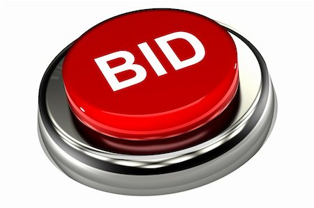 A Colourful 3d Rendered Bid Button Concept Illustration Fotografie stock - Microstock e Abbonamento, Codice: 400-06141485