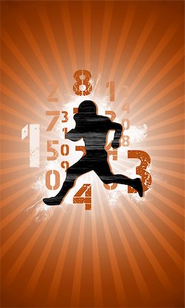 Grunge american football background with space (poster, web, leaflet, magazine) Stock Photo - Budget Royalty-Free & Subscription, Code: 400-06141655