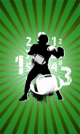 Grunge american football background with space (poster, web, leaflet, magazine) Stock Photo - Budget Royalty-Free & Subscription, Code: 400-06141659