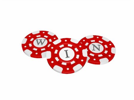 simsearch:400-04672615,k - casino chips with win symbol isolated on white background Stock Photo - Budget Royalty-Free & Subscription, Code: 400-06141772