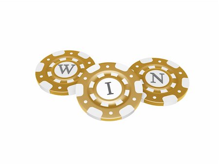 simsearch:400-04672615,k - casino chips with win symbol isolated on white background Stock Photo - Budget Royalty-Free & Subscription, Code: 400-06141773