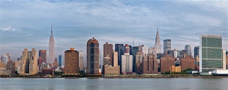 Panoramic image of the Manhattan midtown in the early morning. Stock Photo - Budget Royalty-Free & Subscription, Code: 400-06142627