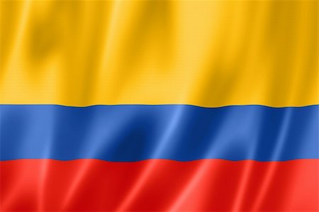 simsearch:400-06476619,k - Colombia flag, three dimensional render, satin texture Foto de stock - Royalty-Free Super Valor e Assinatura, Número: 400-06142762