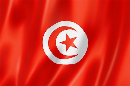 simsearch:400-06745053,k - Tunisia flag, three dimensional render, satin texture Stock Photo - Budget Royalty-Free & Subscription, Code: 400-06142774