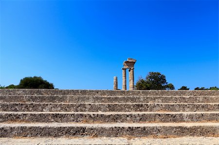 simsearch:400-07105523,k - Ancient acropolis ruins of Rhodes. Rhodes island. Greece. Stock Photo - Budget Royalty-Free & Subscription, Code: 400-06174149