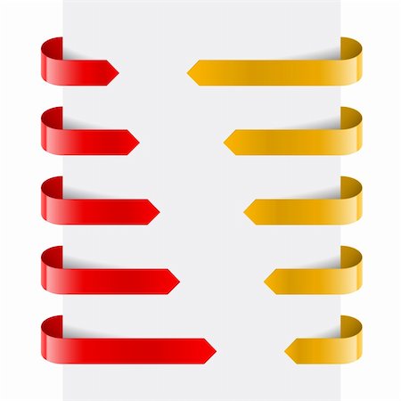 Red and Yellow Web Arrows. Illustration on white background Stock Photo - Budget Royalty-Free & Subscription, Code: 400-06174198