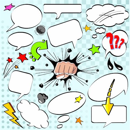 Comics style speech bubbles Stock Photo - Budget Royalty-Free & Subscription, Code: 400-06174365