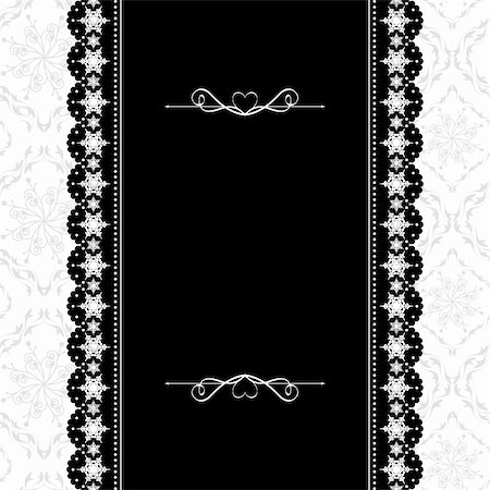 Card design vintage ornate frame on seamless pattern background Stock Photo - Budget Royalty-Free & Subscription, Code: 400-06175148