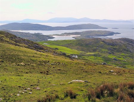 photography rocky islands mist - Morning landscape near Coomatloukane, Ireland. Atlantic coastline at County Kerry Stock Photo - Budget Royalty-Free & Subscription, Code: 400-06175717