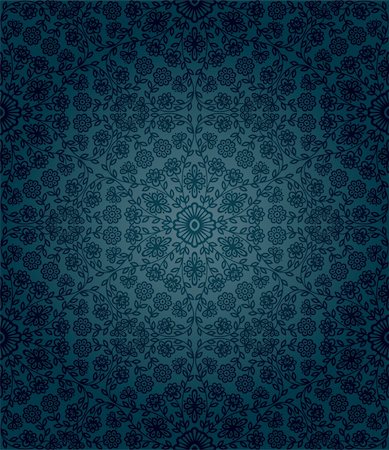Seamless floral pattern. Retro background. Vector illustration. Stock Photo - Budget Royalty-Free & Subscription, Code: 400-06176557