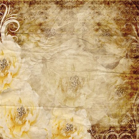 simsearch:400-06557550,k - Vintage background with  roses Stock Photo - Budget Royalty-Free & Subscription, Code: 400-06176845