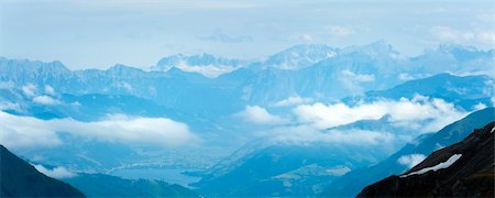 simsearch:400-07042039,k - Summer (June) morning Alp mountain tops view from Grossglockner High Alpine Road.  Two shots composite picture Stock Photo - Budget Royalty-Free & Subscription, Code: 400-06177039