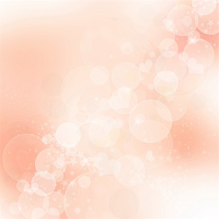 Pink  abstract romantic background with hearts and sparkle Stockbilder - Microstock & Abonnement, Bildnummer: 400-06177066