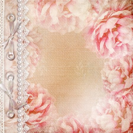 Grunge Beautiful Roses Background - album cover ( 1 of set) Foto de stock - Super Valor sin royalties y Suscripción, Código: 400-06177133