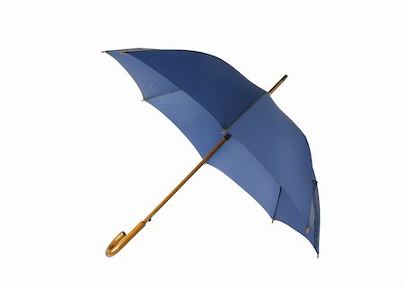 simsearch:400-04921907,k - Opened blue umbrella isolated on white background Foto de stock - Super Valor sin royalties y Suscripción, Código: 400-06177397
